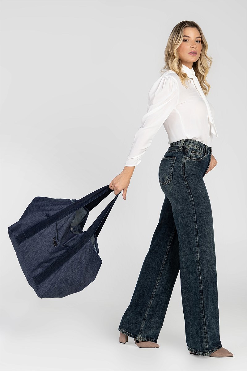 Bolsa Jeans Tote Maxi Bag - Shopper
