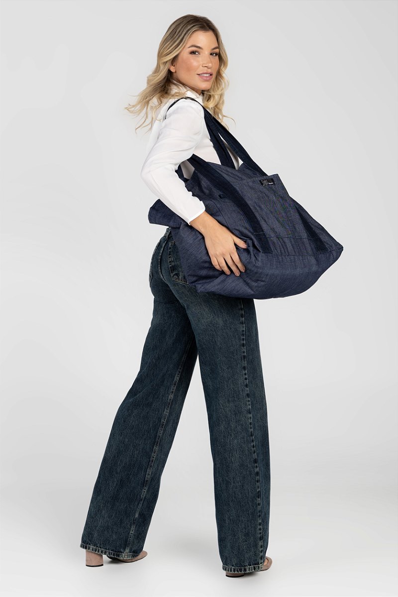 Bolsa Jeans Tote Maxi Bag - Shopper
