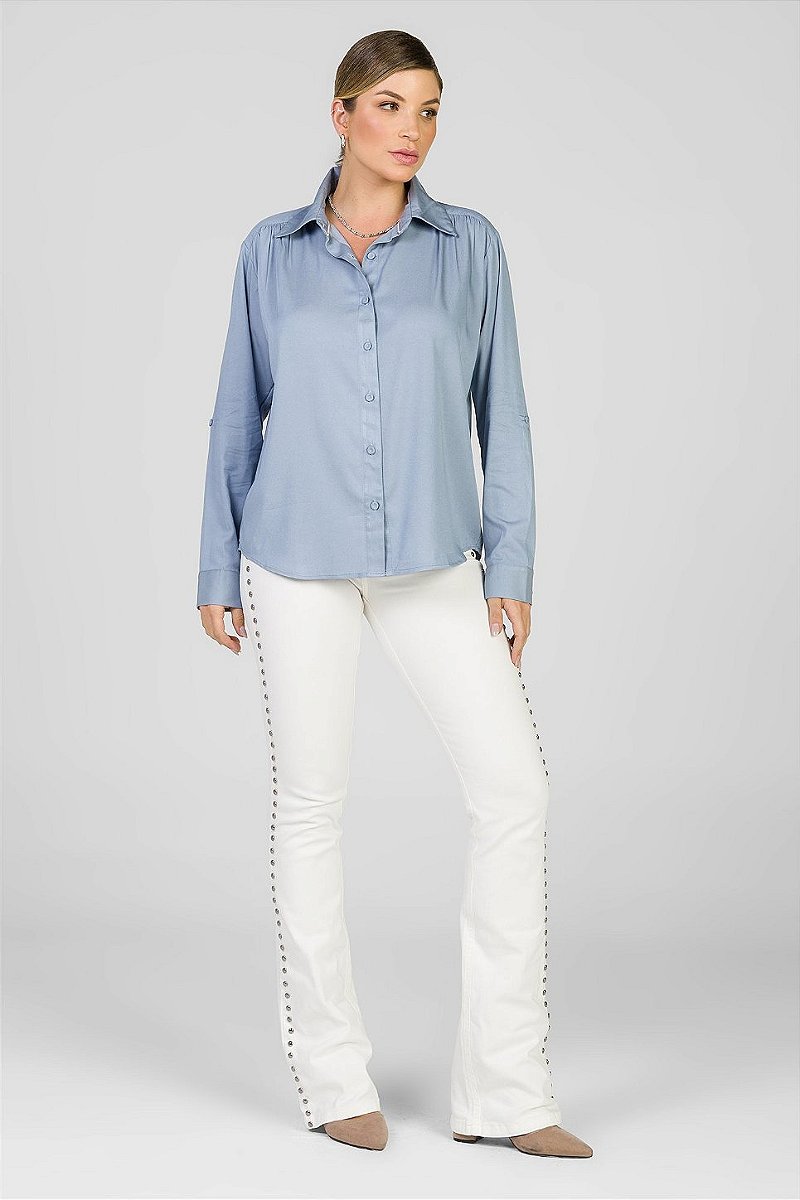 Calça Sarja Boot Cut Off-White - Hollywood