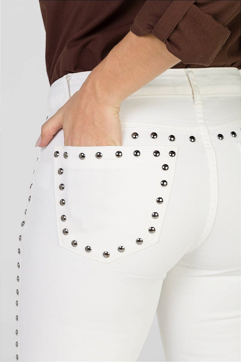 Calça Sarja Boot Cut Off-White - Hollywood