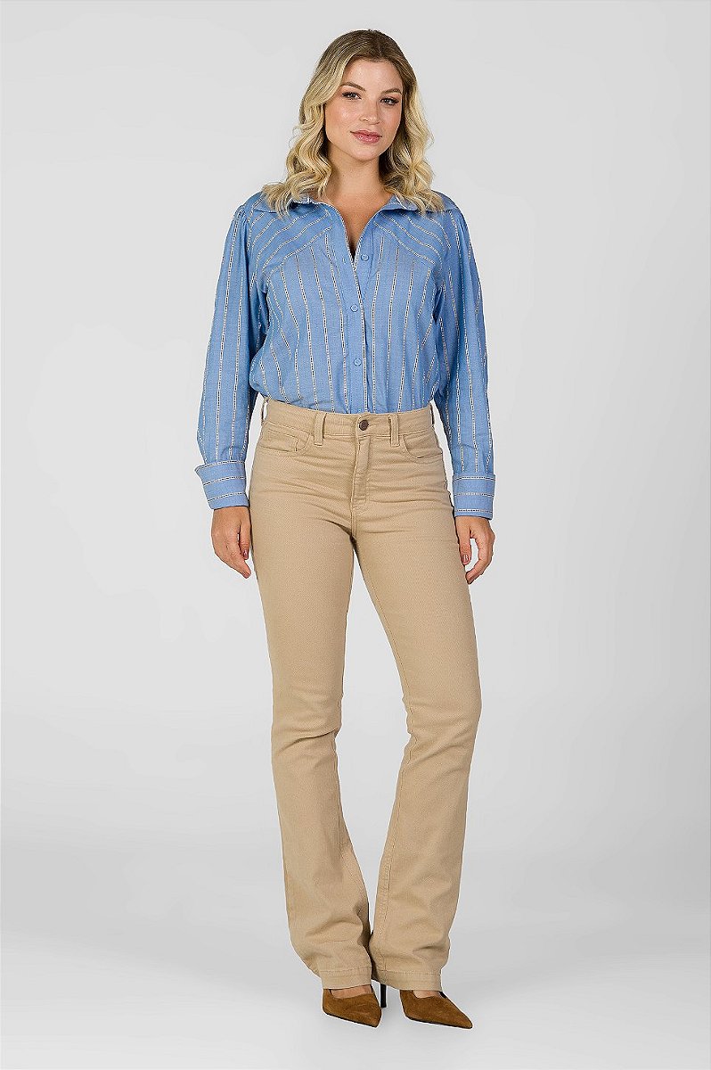 Camisa Listrada Azul - Valentina