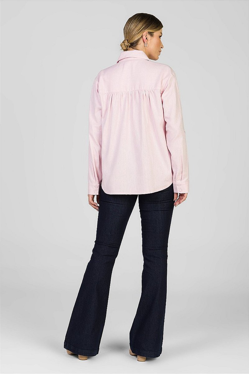 Camisa Escama de Peixe Rosa - Manuela