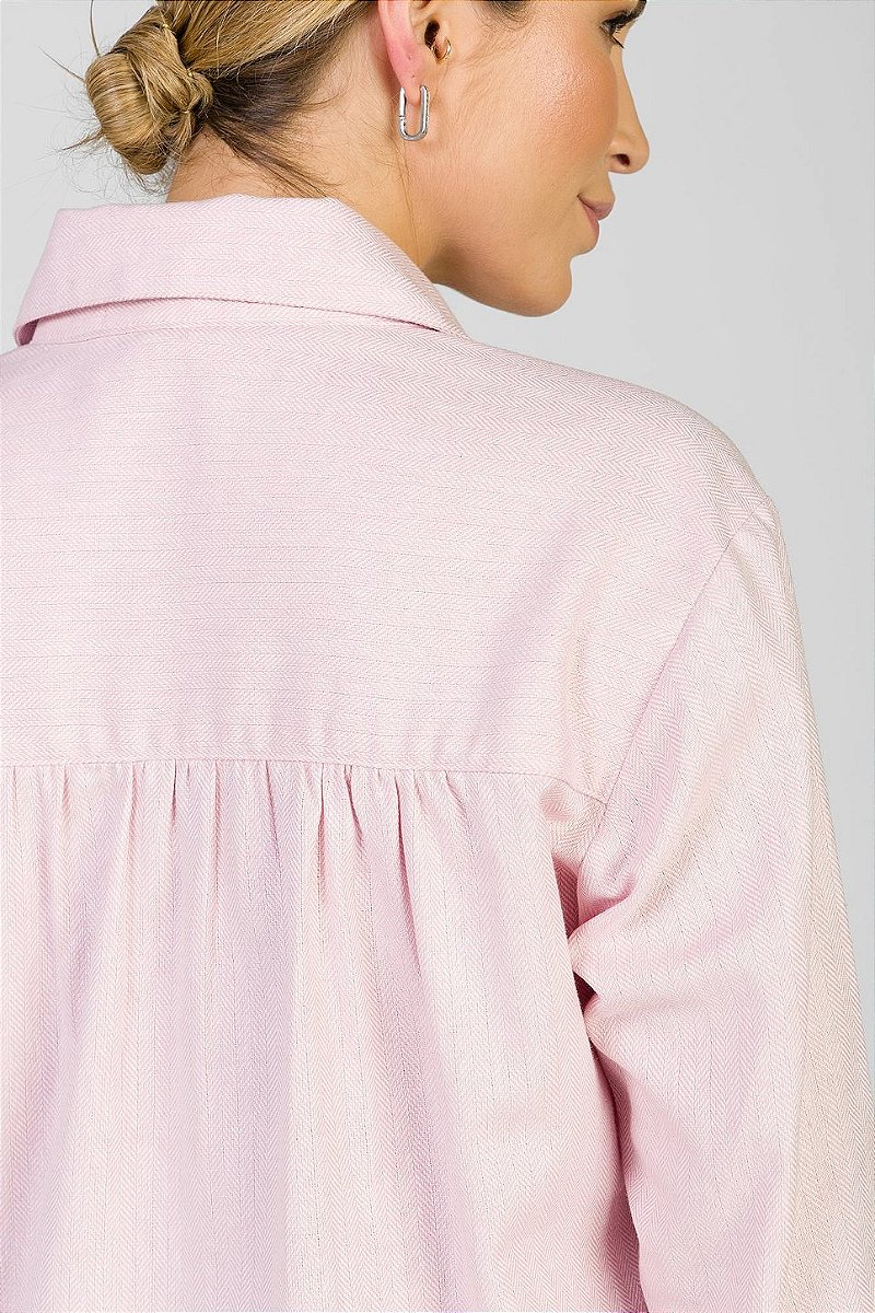 Camisa Escama de Peixe Rosa - Manuela