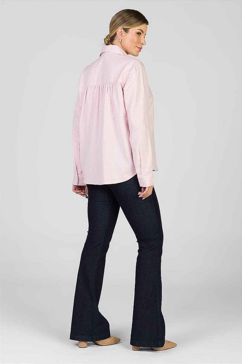 Camisa Escama de Peixe Rosa - Manuela