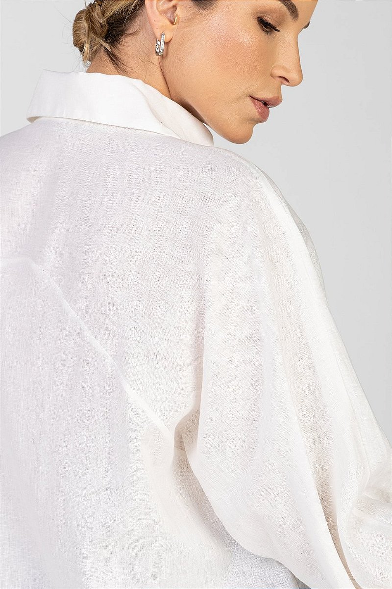 Camisa Linho Off White - Sofia