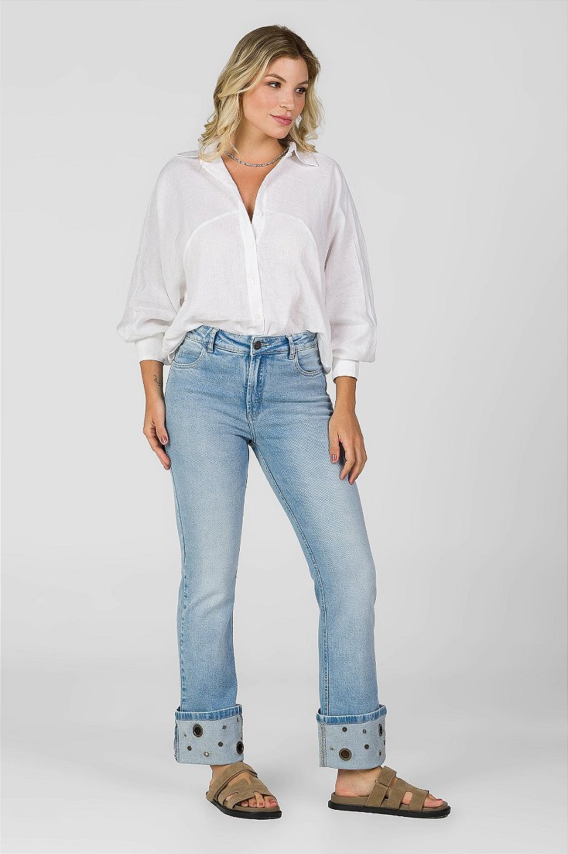 Camisa Linho Off White - Sofia