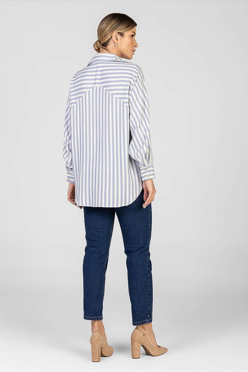 Camisa Listrada Azul - Lis