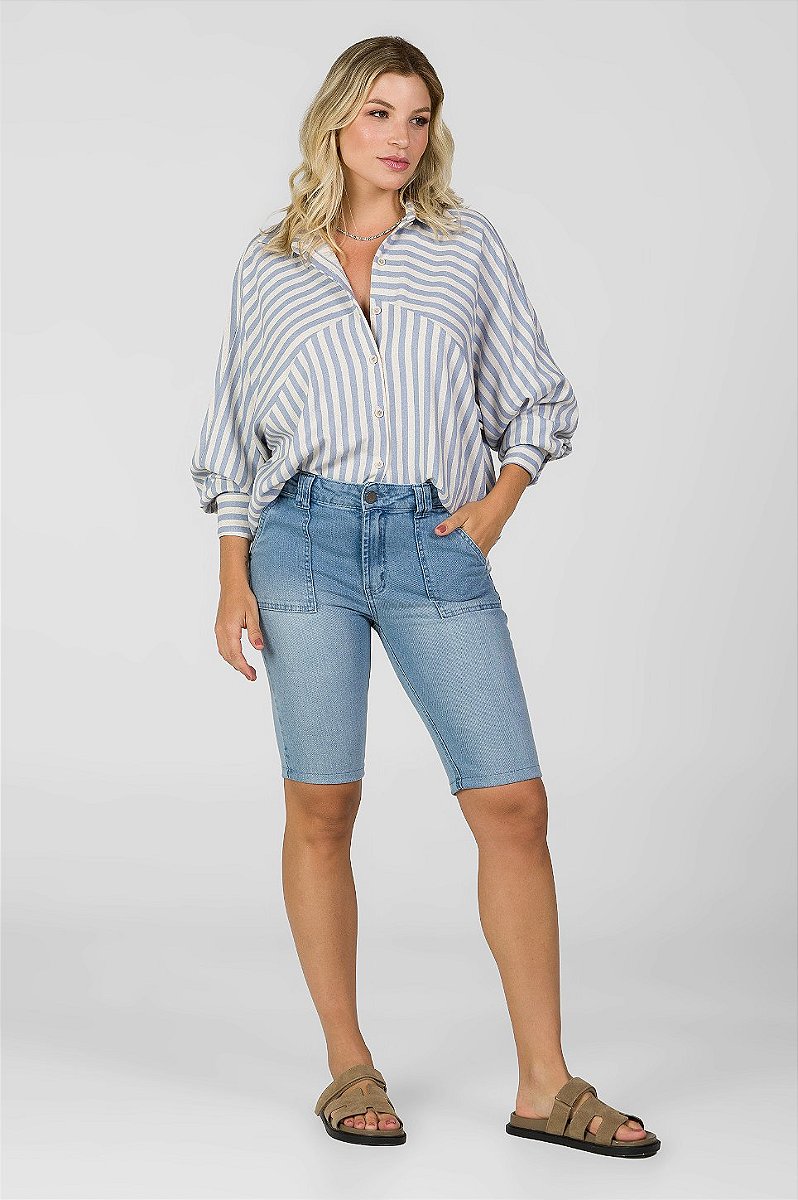 Camisa Listrada Azul - Lis