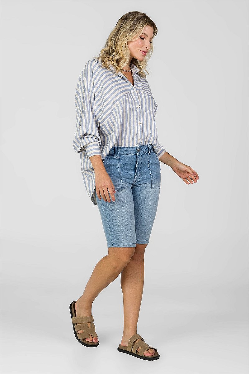 Camisa Listrada Azul - Lis