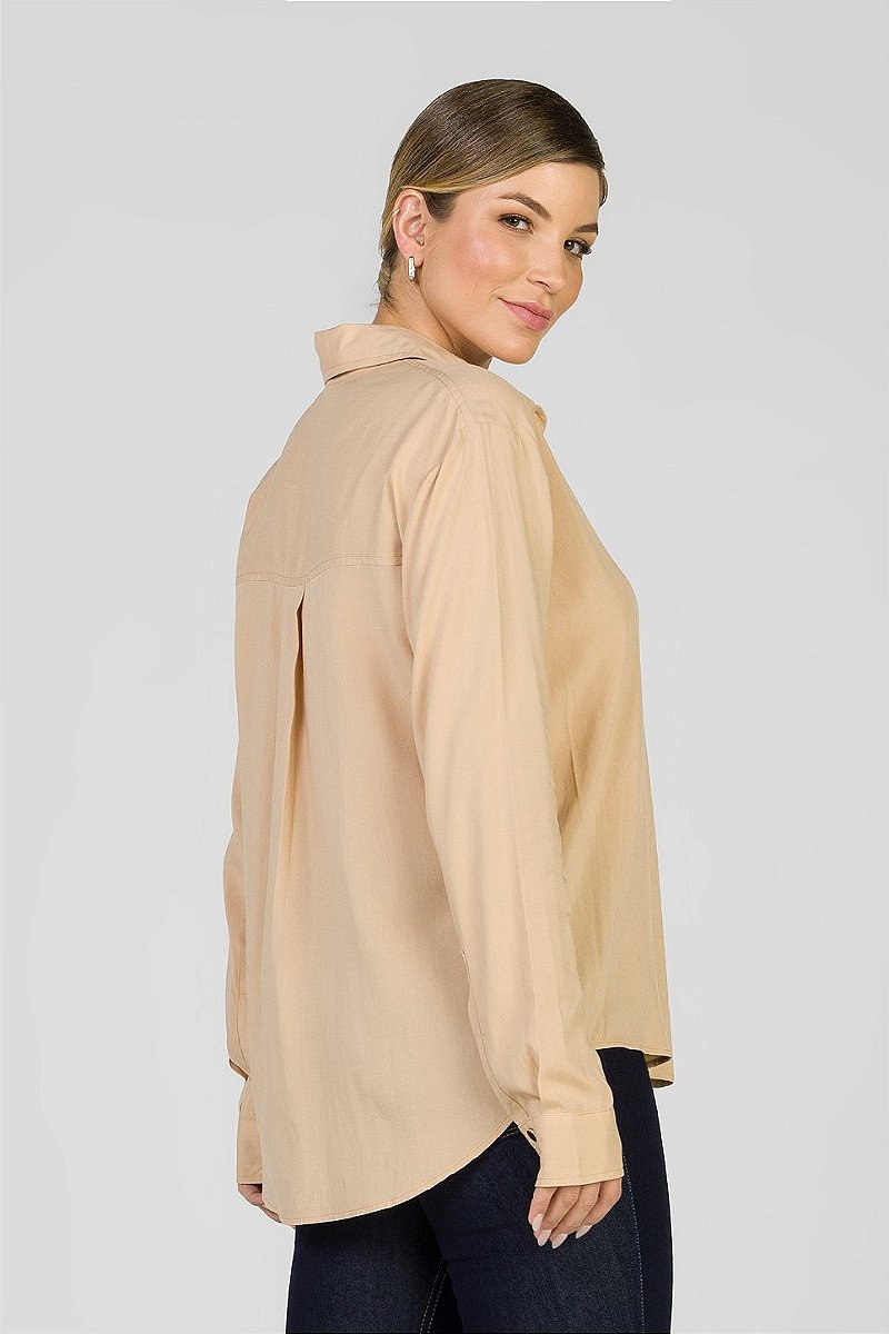 Camisa Lisa Bege - Thais