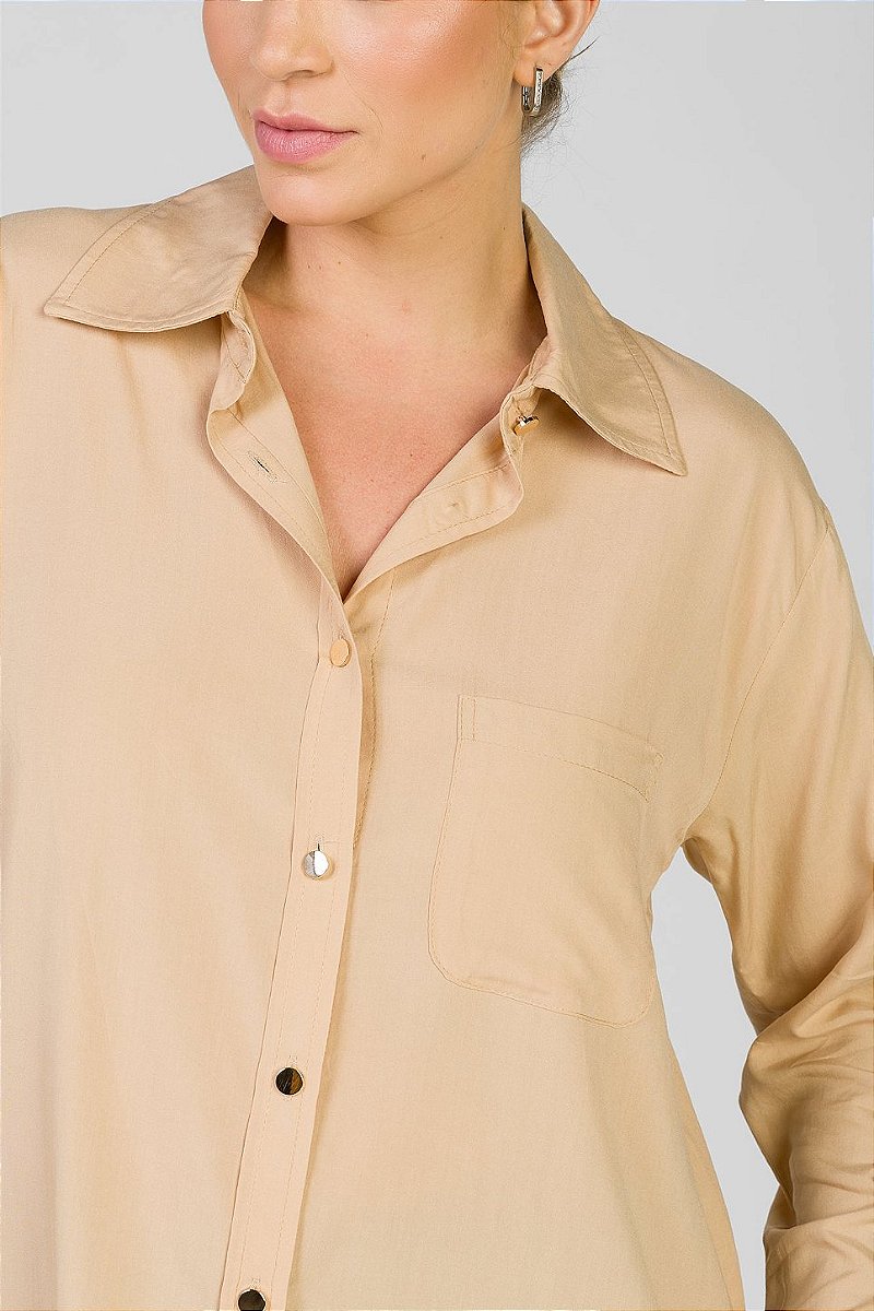 Camisa Lisa Bege - Thais