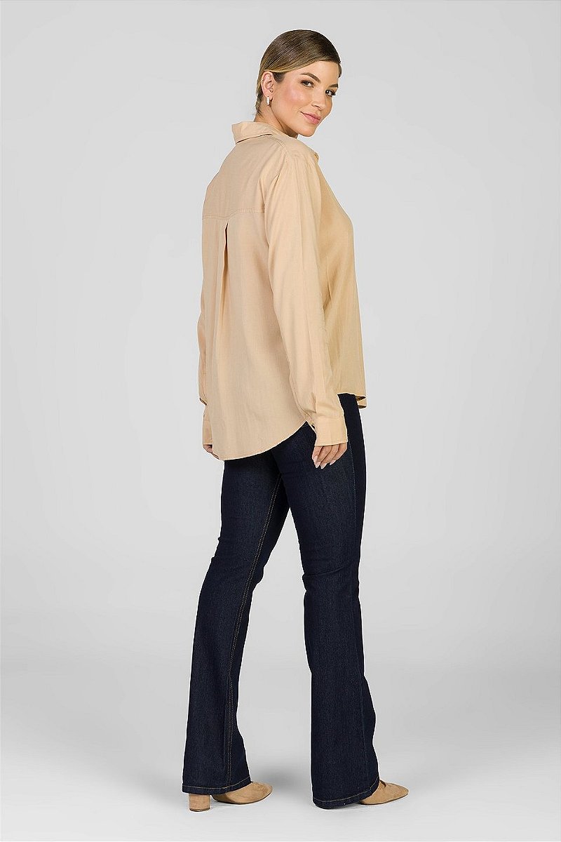 Camisa Lisa Bege - Thais