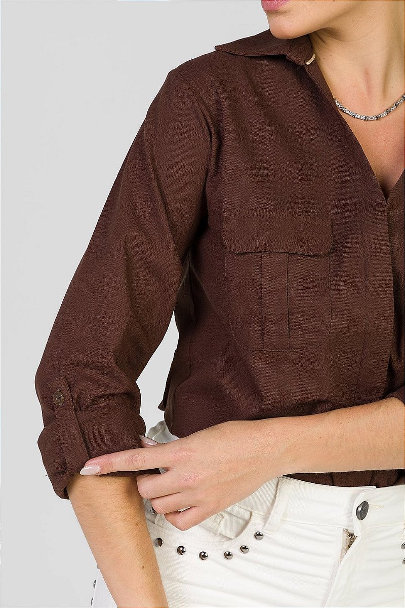 Camisa Marrom - Antonella