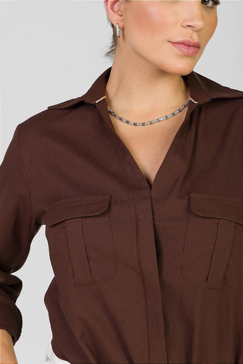 Camisa Marrom - Antonella