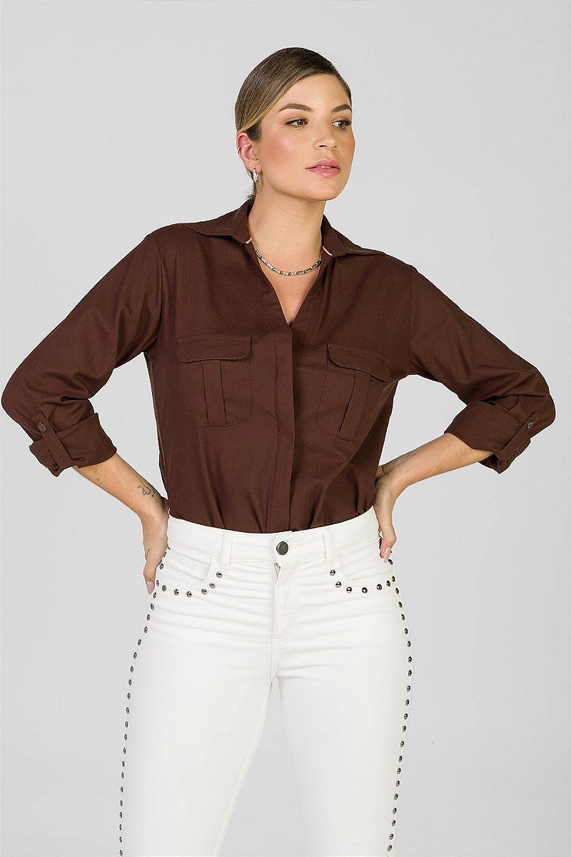 Camisa Marrom - Antonella