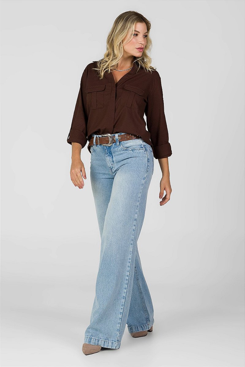 Camisa Marrom - Antonella