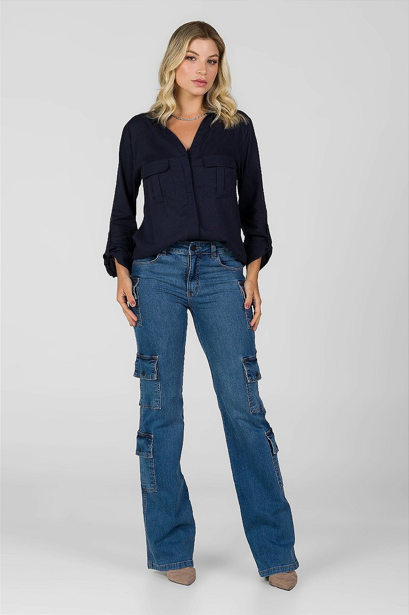 Camisa Azul - Marina
