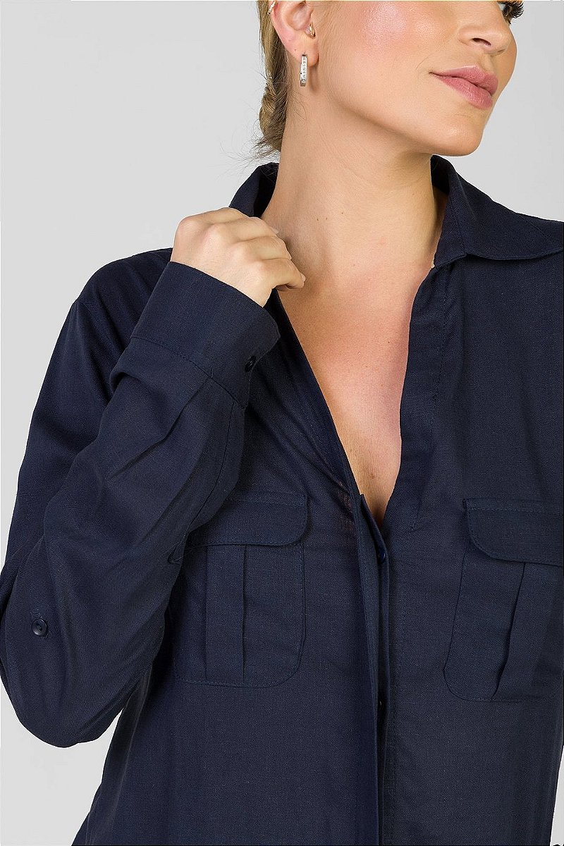 Camisa Azul - Marina