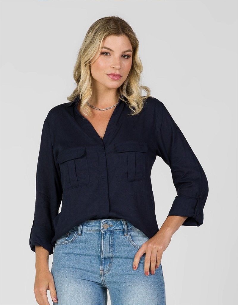 Camisa Azul - Marina