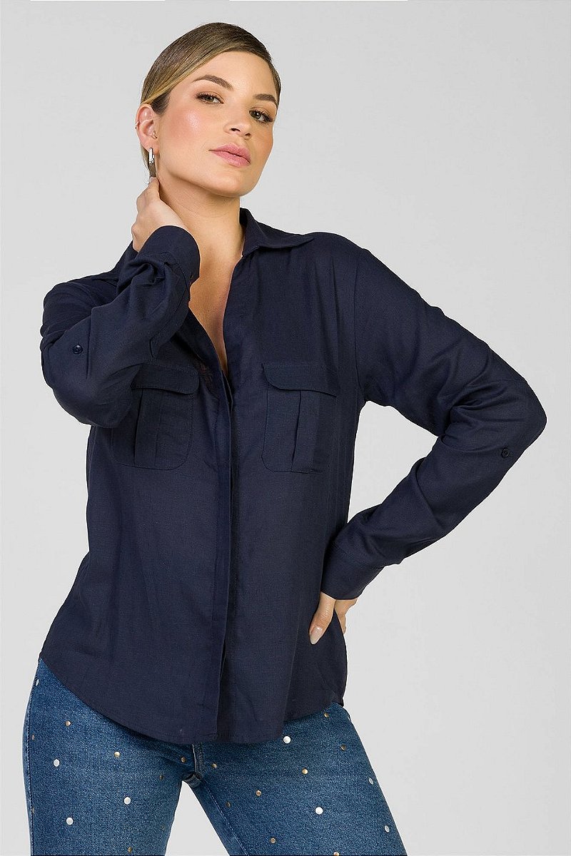 Camisa Azul - Marina