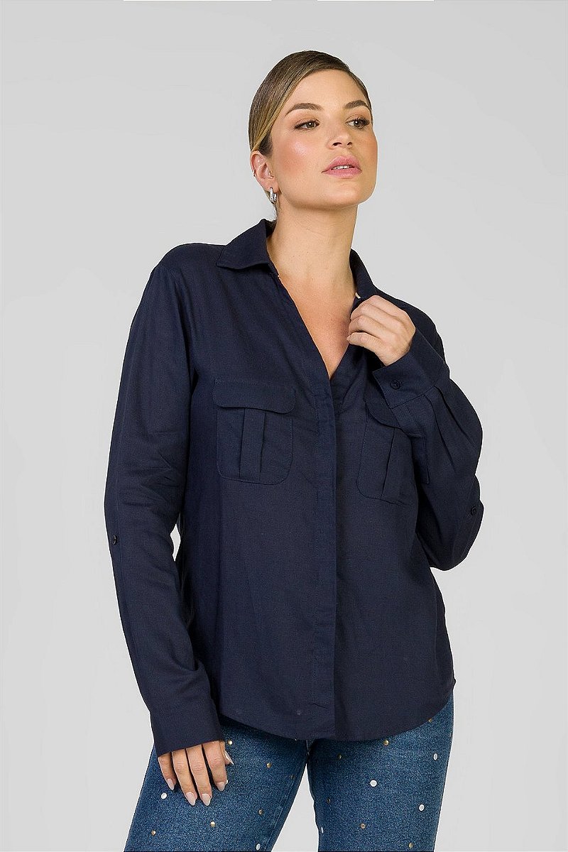 Camisa Azul - Marina