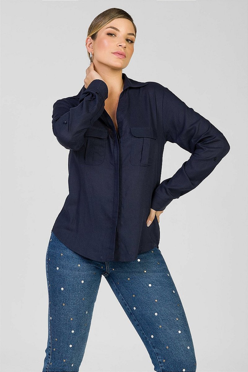 Camisa Azul - Marina
