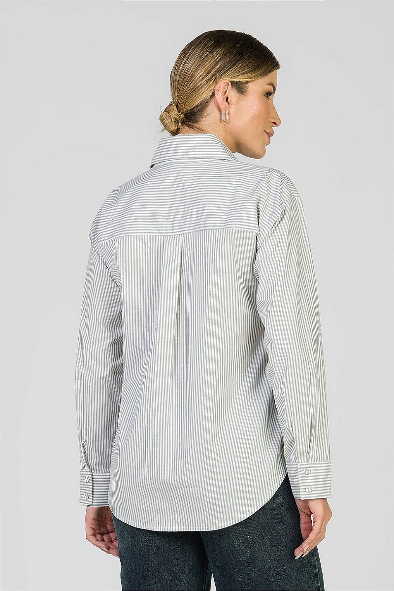 Camisa Listrada Verde - Milena