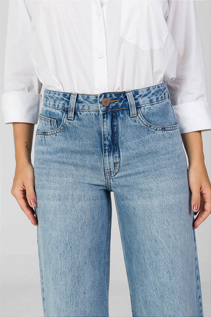Calça Wide Leg Jeans - Tampa