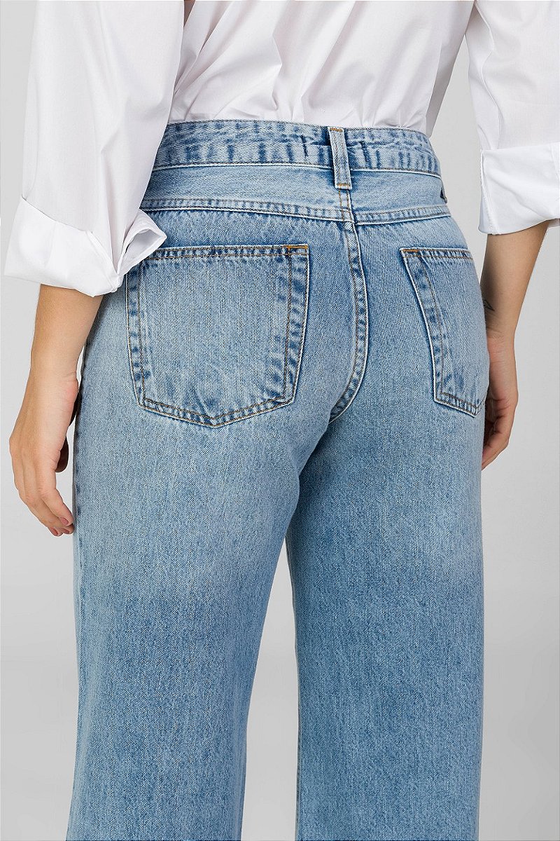 Calça Wide Leg Jeans - Tampa