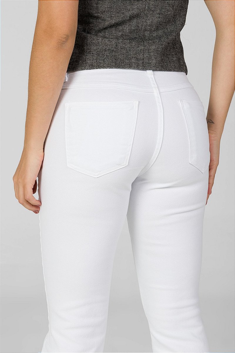 Calça Flare Botões Branca - El Paso