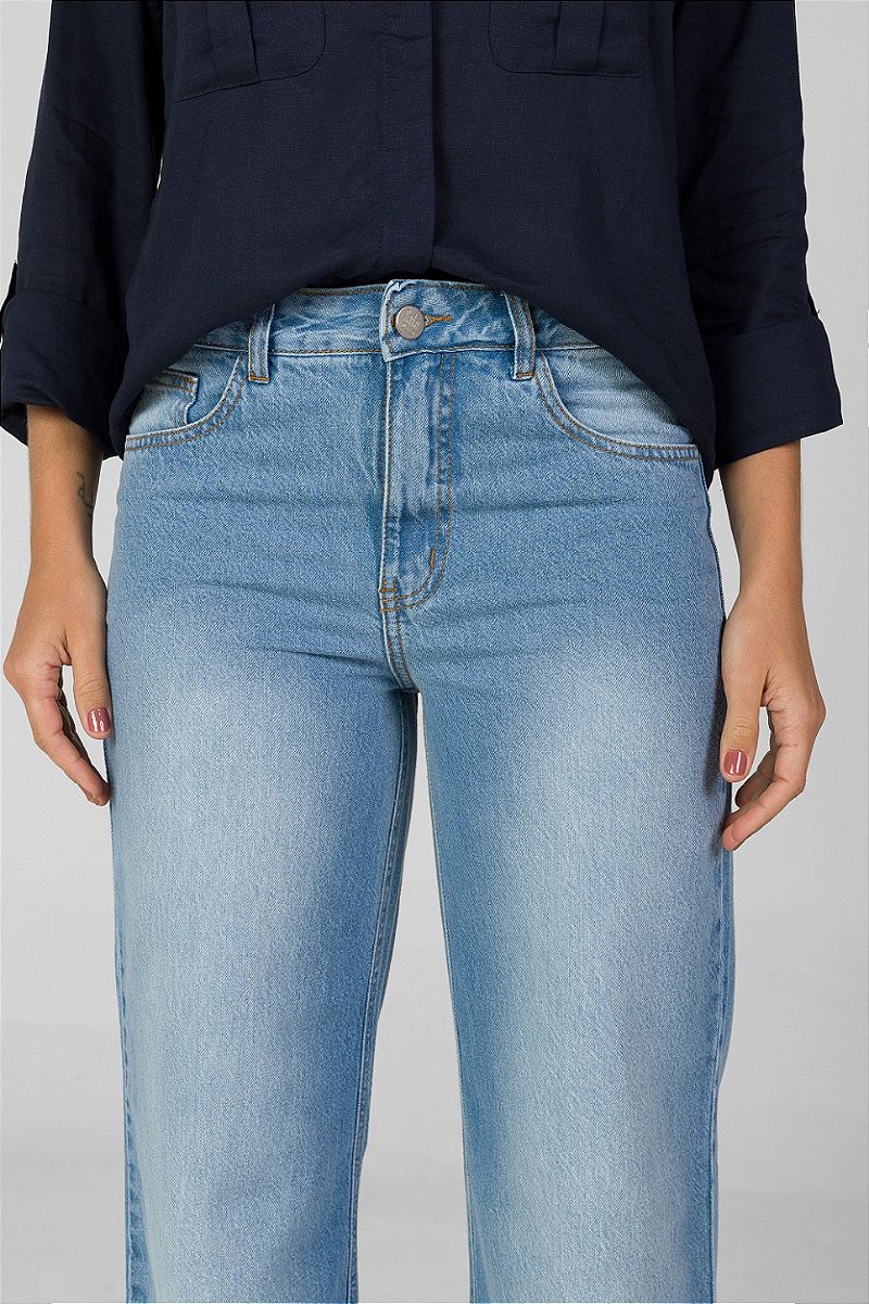 Calça Wide Leg Jeans - Honolulu