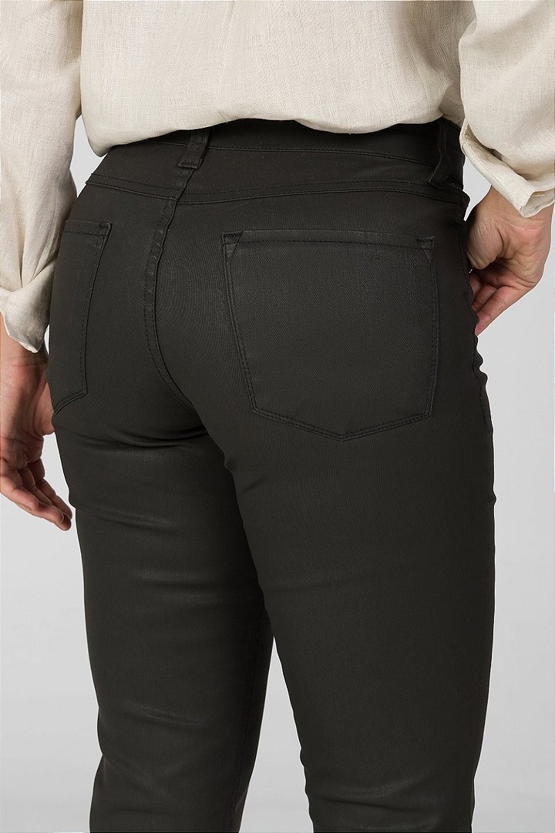 Calça Boot Cut Resinada Marrom Escuro - Albuquerque