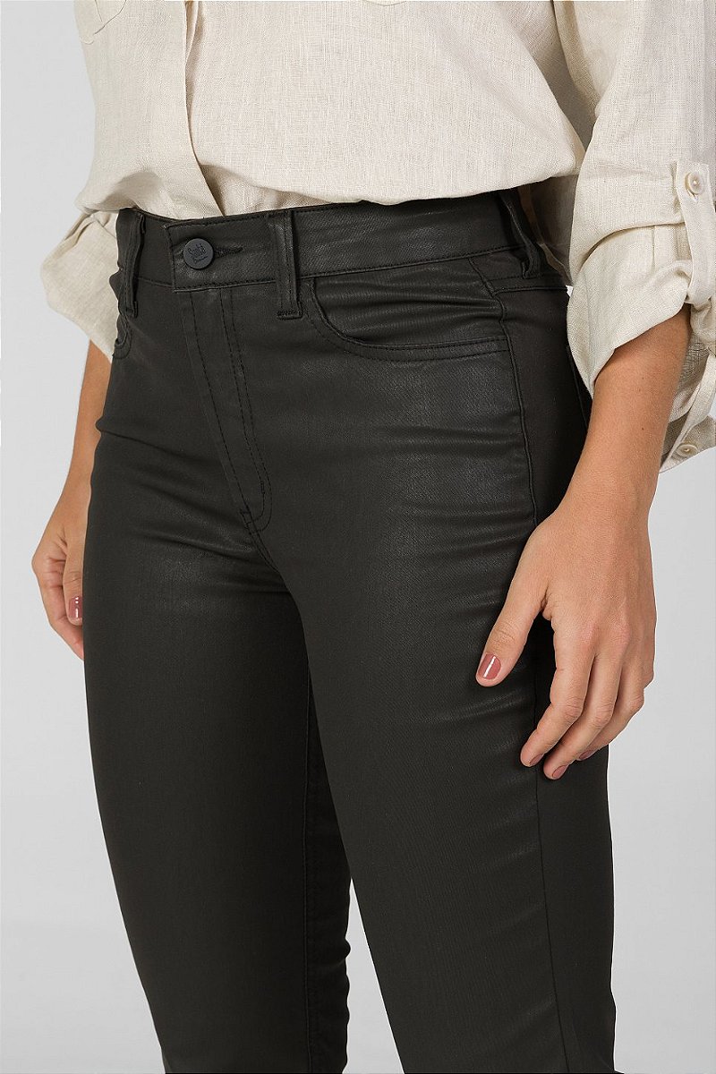 Calça Boot Cut Resinada Marrom Escuro - Albuquerque