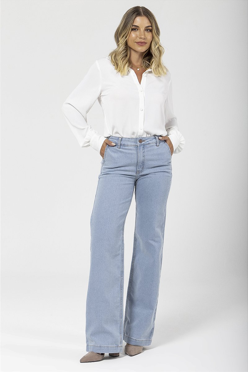 Calça Wide Leg Jeans - Albury
