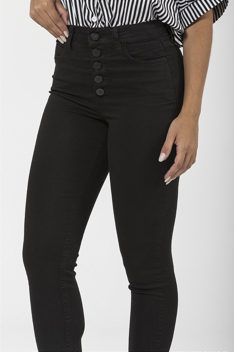 Calça Jeans Preta Skinny - Gold Coast