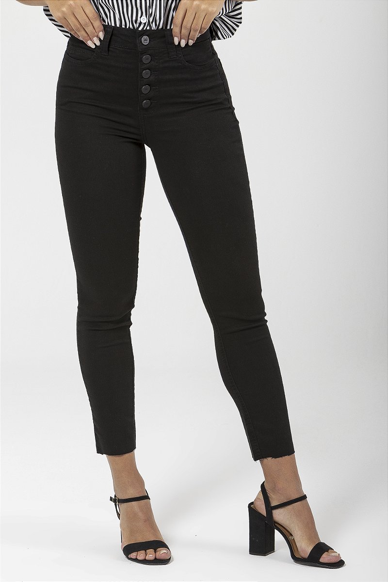 Calça Jeans Preta Skinny - Gold Coast