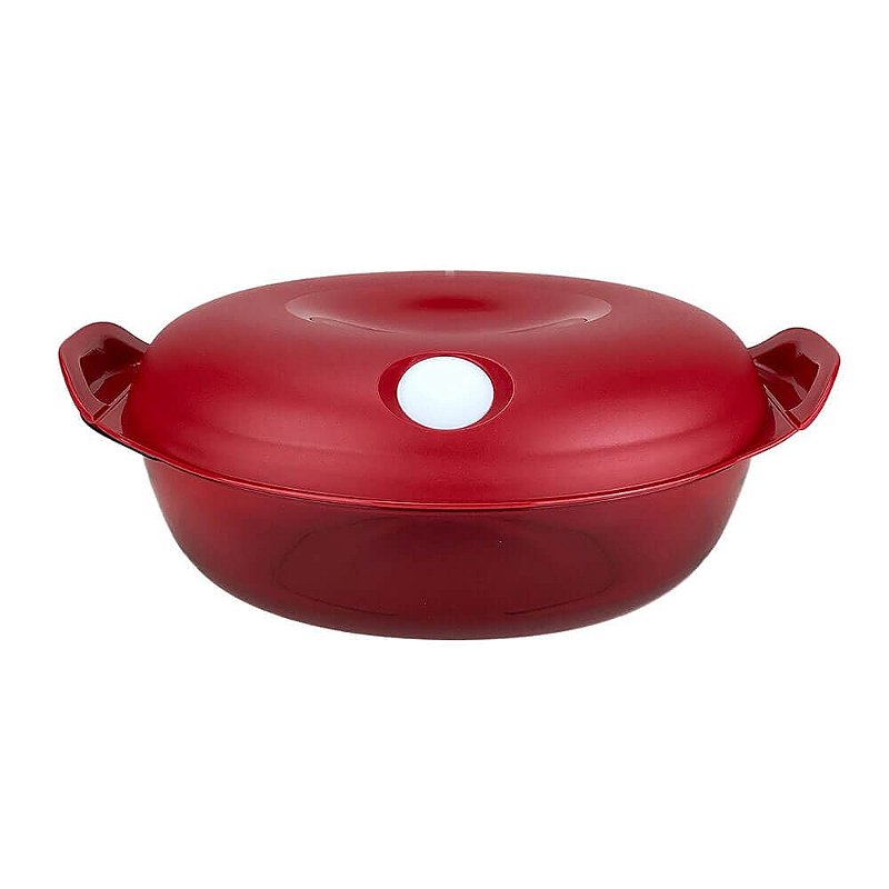 Tupperware Cristal Pop Oval 2 Litros Vermelho Comprar Tupperware 