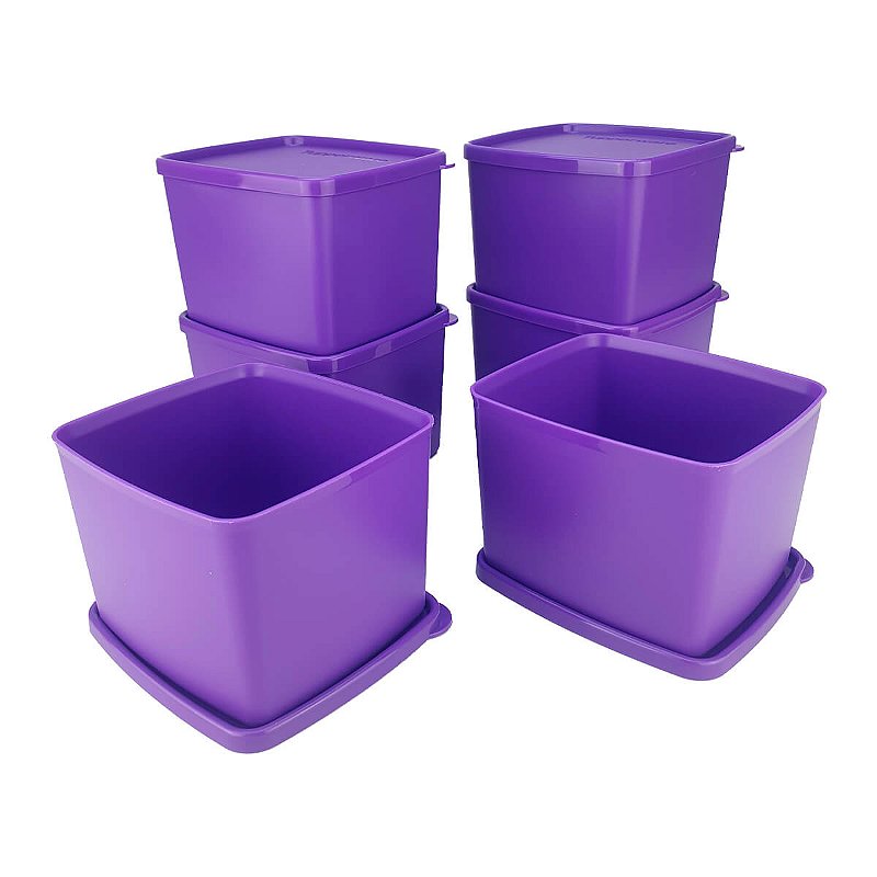Kit Tupperware Jeitoso 800ml Roxo 6 peças - Comprar Tupperware
