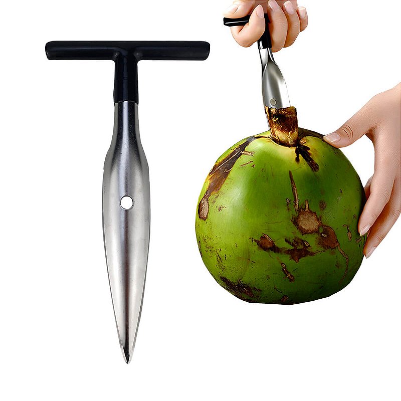 Abridor de Coco Perfurador Manual Inox - Fura Coco Rápido