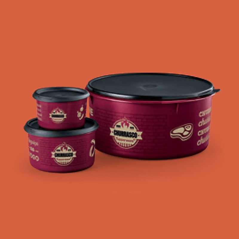 Kit Tupperware Mágica Sabor na Brasa 3 peças - Comprar Tupperware