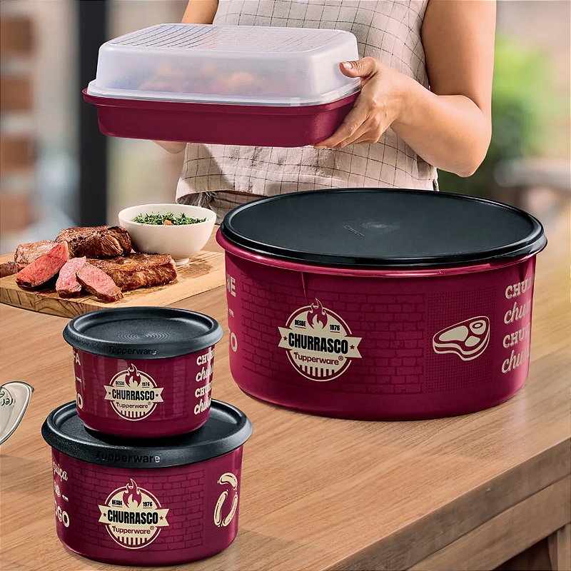 Kit Churrasco Mágico Sabor na Brasa 4 peças - Comprar Tupperware