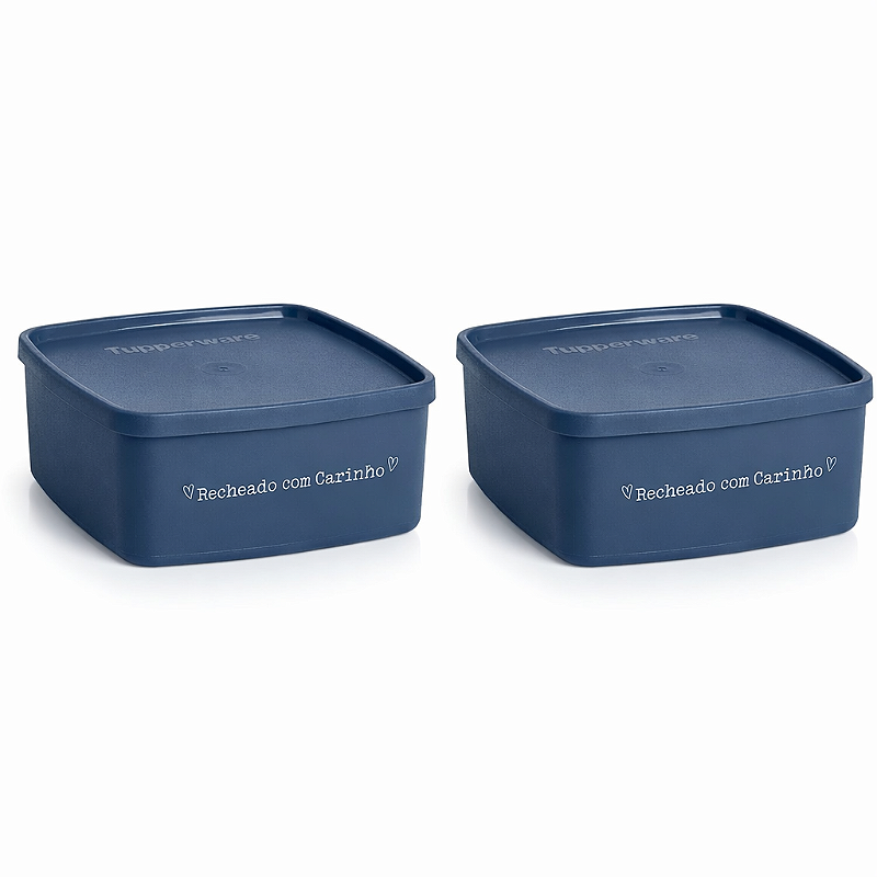Tupperware ネイビー四角形 ボックス 2個セット kit-jeitosinho-recheado-com-