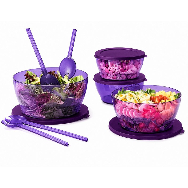 Kit Tupperware PDA 07/2026 Tigela Clear Roxo 8 peças - Comprar