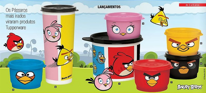 Tupperware Kit Angry Birds Colorido 7 peças - Comprar Tupperware Online?  Wareshop - Loja Mundo Tupperware