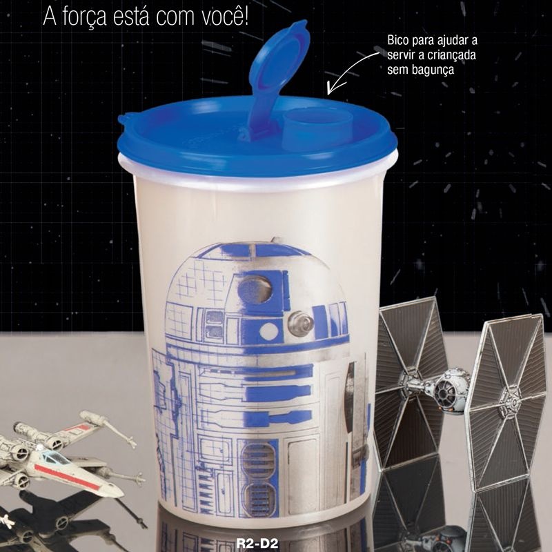 Tupperware Guarda Suco R2-D2 Star Wars 1 litro Branco e Azul - Comprar  Tupperware Online? Wareshop - Loja Mundo Tupperware