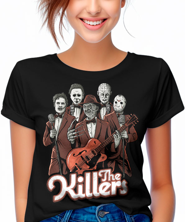 Estampas de camisetas de filmes clássicos de terror RedBug Camisetas