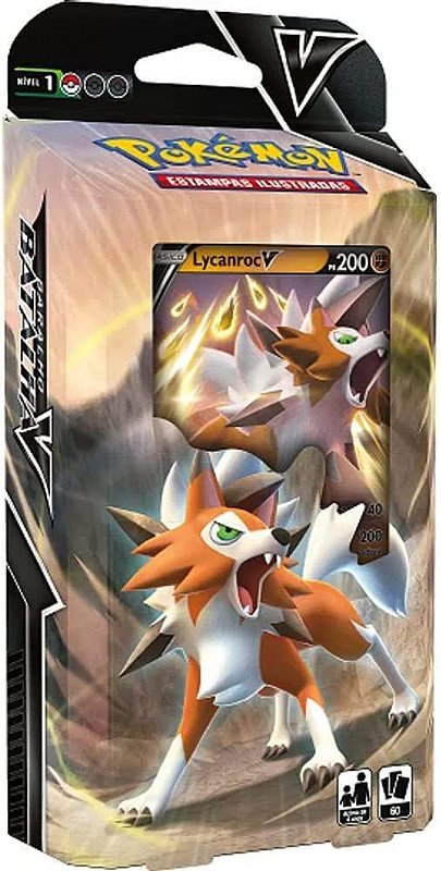 Jogo de Cartas - Cards - Pokémon - Baralho de Batalha V - Lycanroc