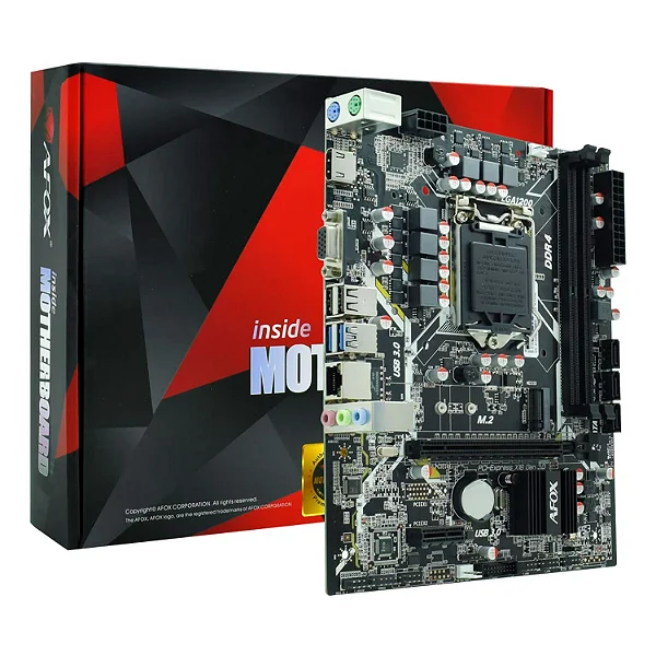 PLACA MAE AFOX H510D4MA6V2 LGA1200 DDR4 - Brasil Games - Console