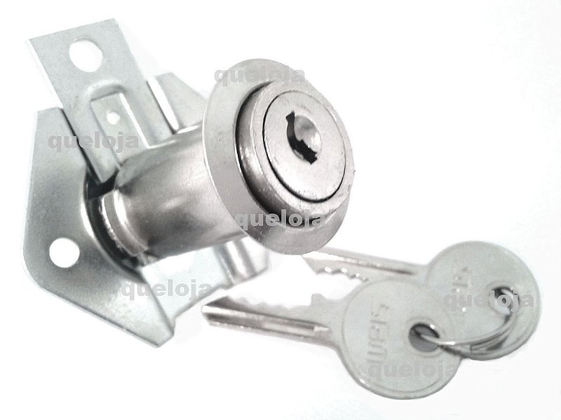 Fechadura de Armário Stam 31 mm Niquelada Porta Moveis Gaveta - Queloja