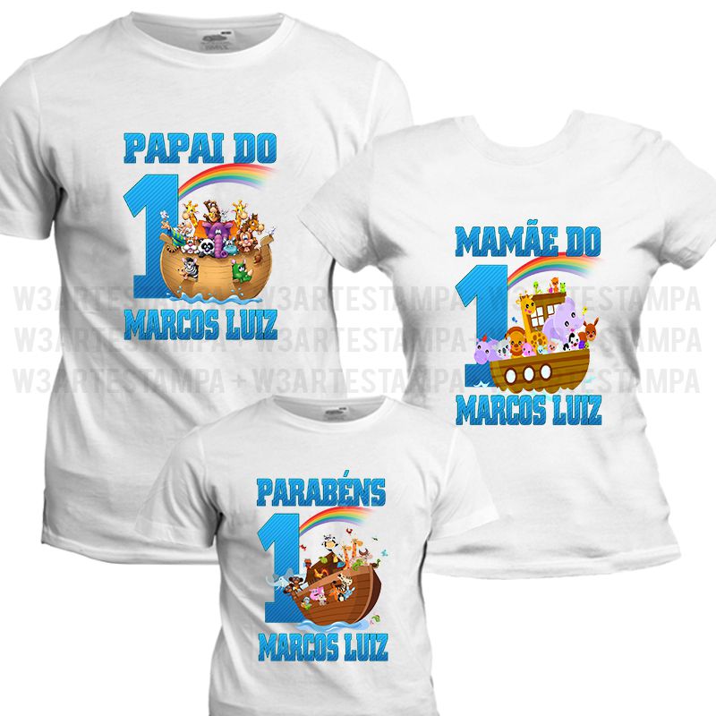 Camisetas Personalizadas Arca De Noe Kit Camisas Aniversario Festa W3artestampa - camiseta roblox kit 03 camisetas personalizada